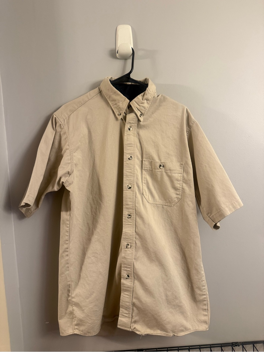 Vintage Red Kap Since 1923 Men's Khaki Work Shirt Size large 100% Cotton